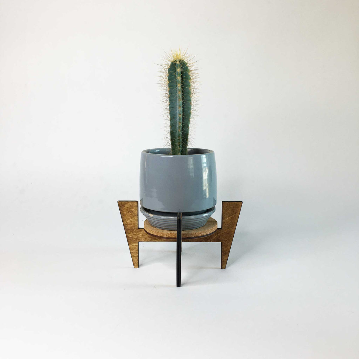 mid century modern plant stand and pot Modular Plant Stand - Mid-century Modern