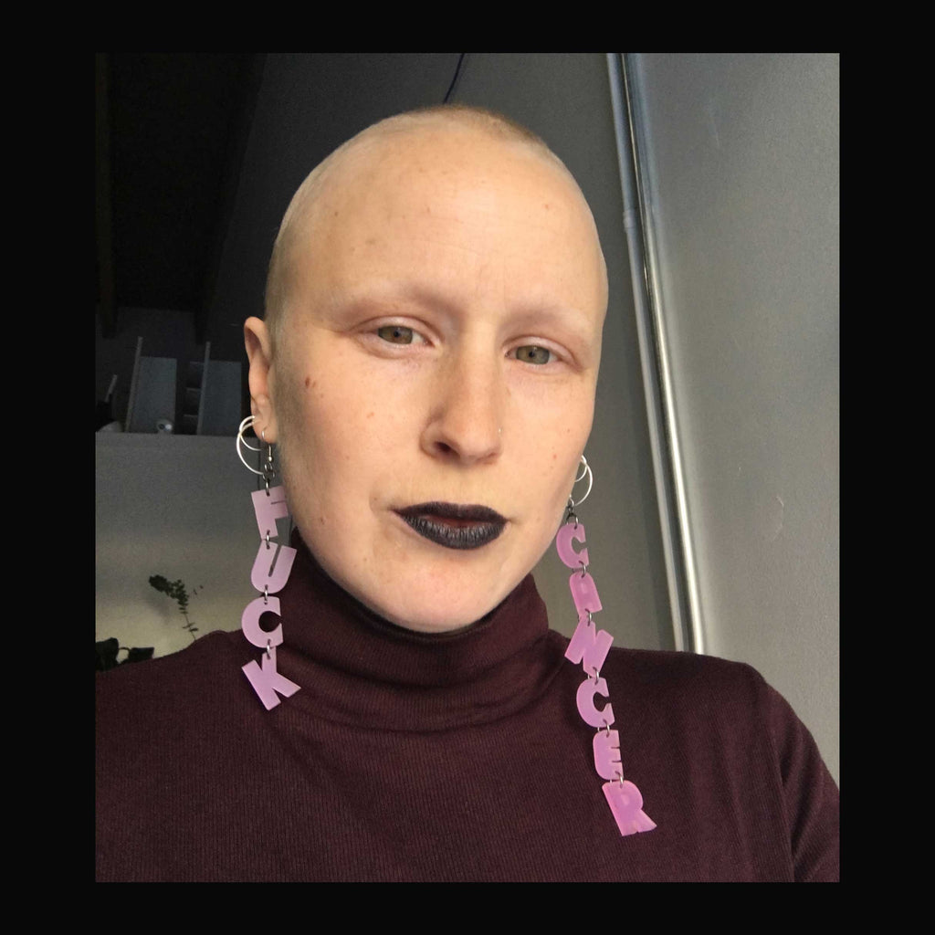 Fuck Cancer Earrings