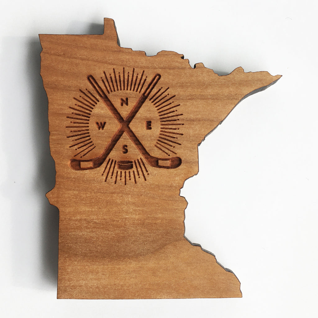 MN Hockey Compass Ornament or Magnet