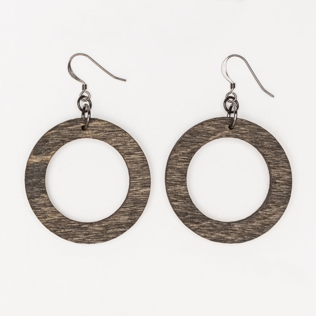  Small round wood hoop earrings from Create Laser Arts